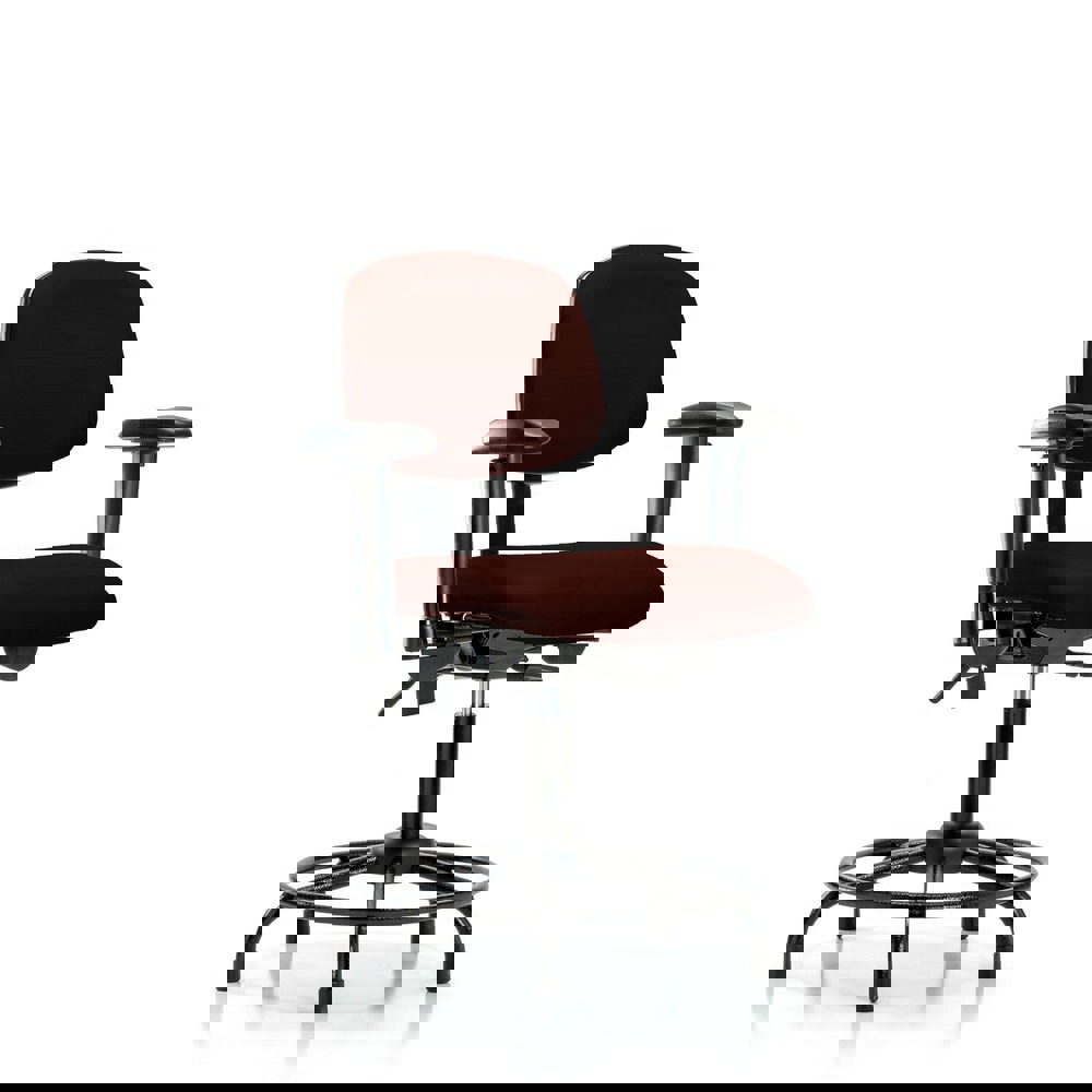 Task Chair: Vinyl, Burgundy