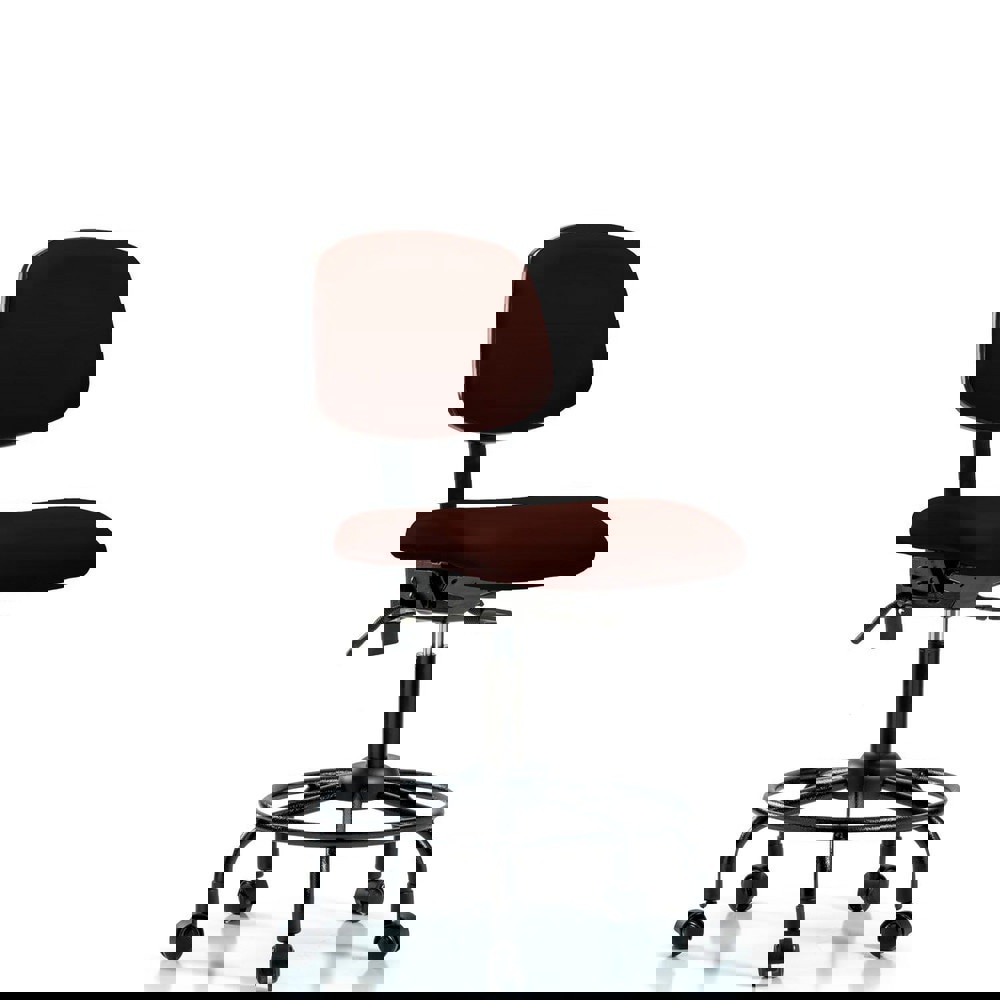 Task Chair: Vinyl, Burgundy