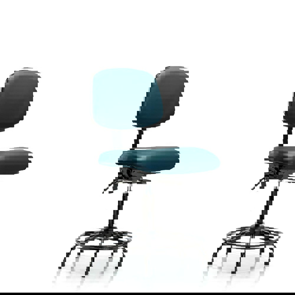 Task Chair: Vinyl, Marine Blue