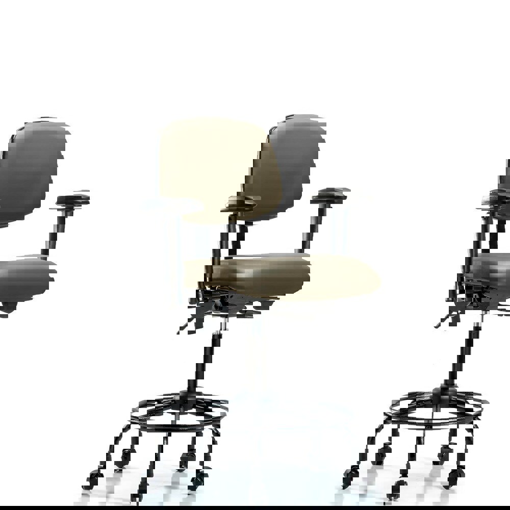 Task Chair: Vinyl, Taupe