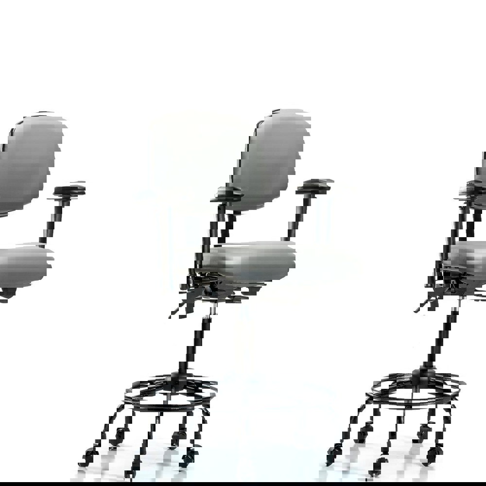 Task Chair: Vinyl, Sterling