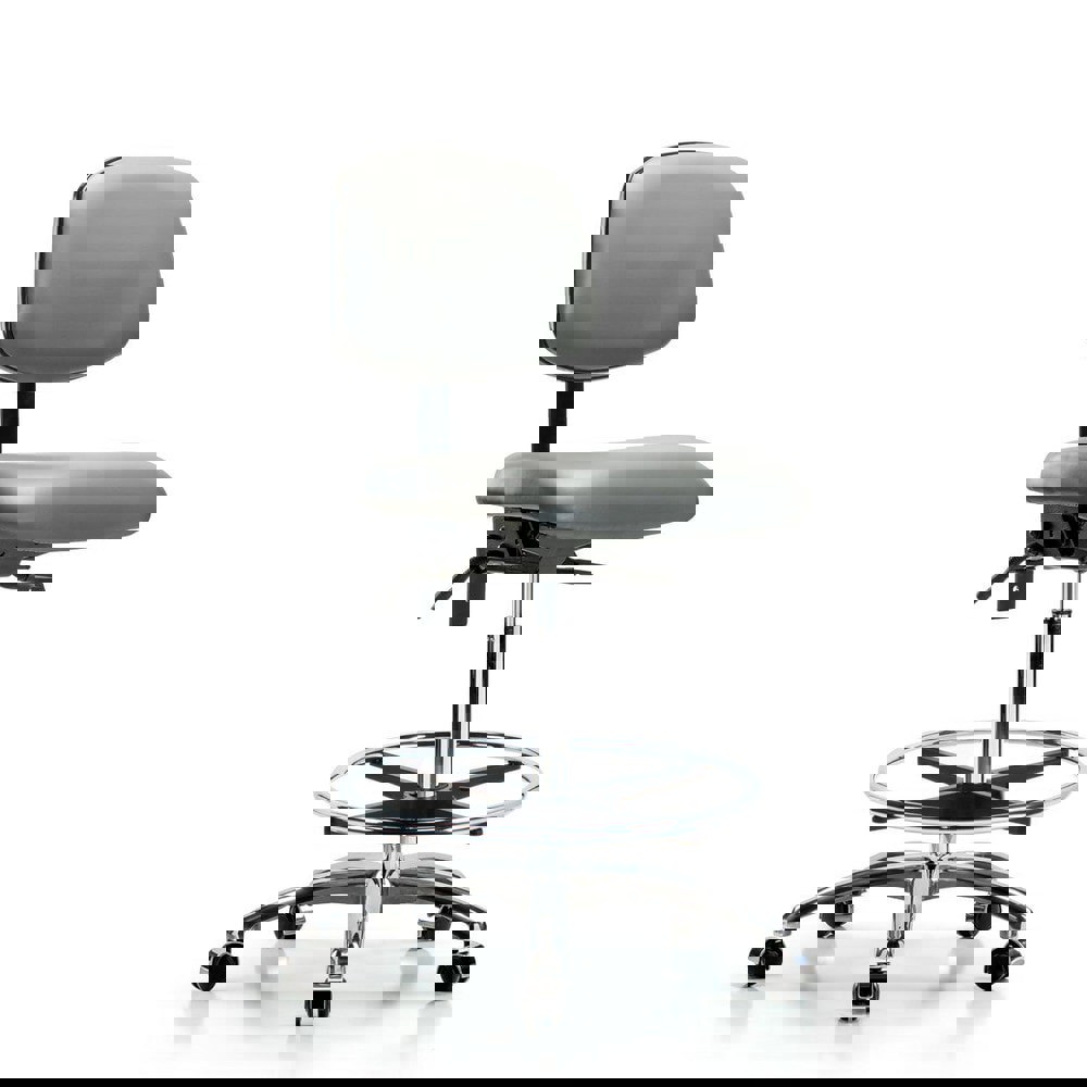 Task Chair: Vinyl, Sterling