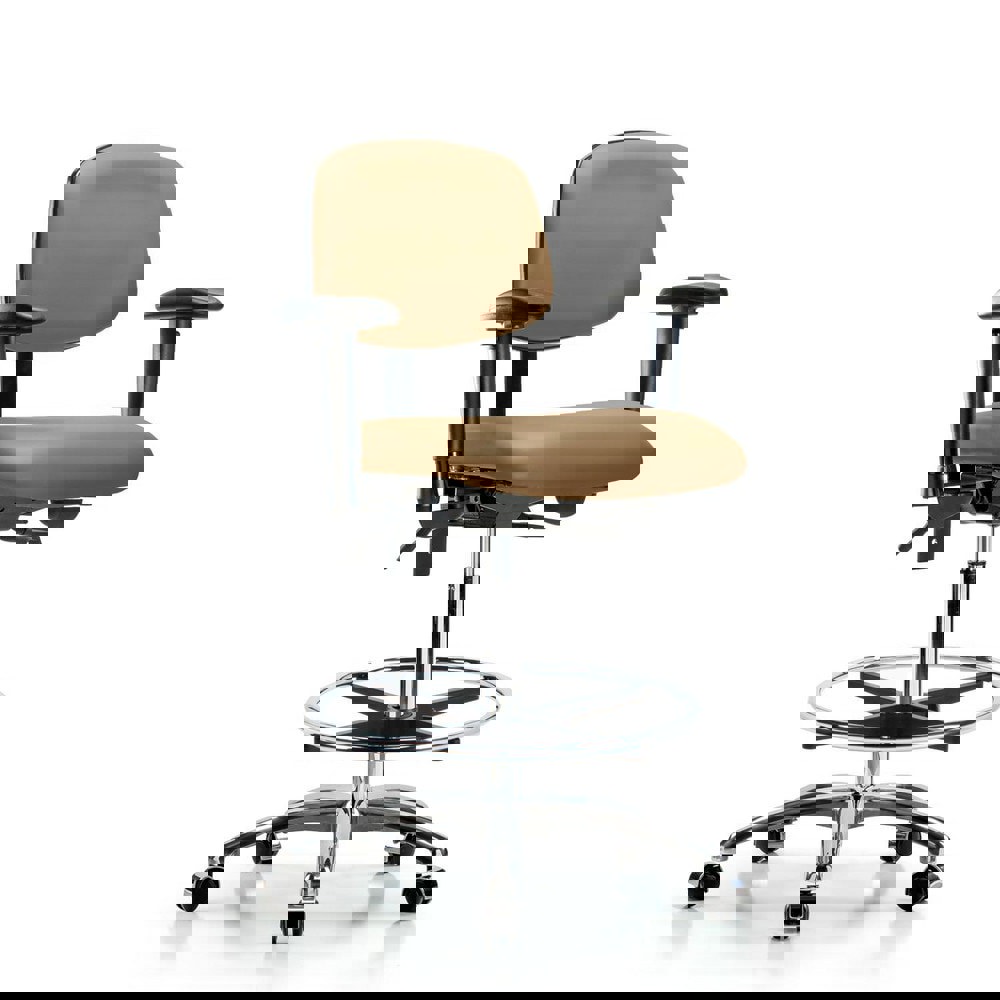 Task Chair: Vinyl, Taupe