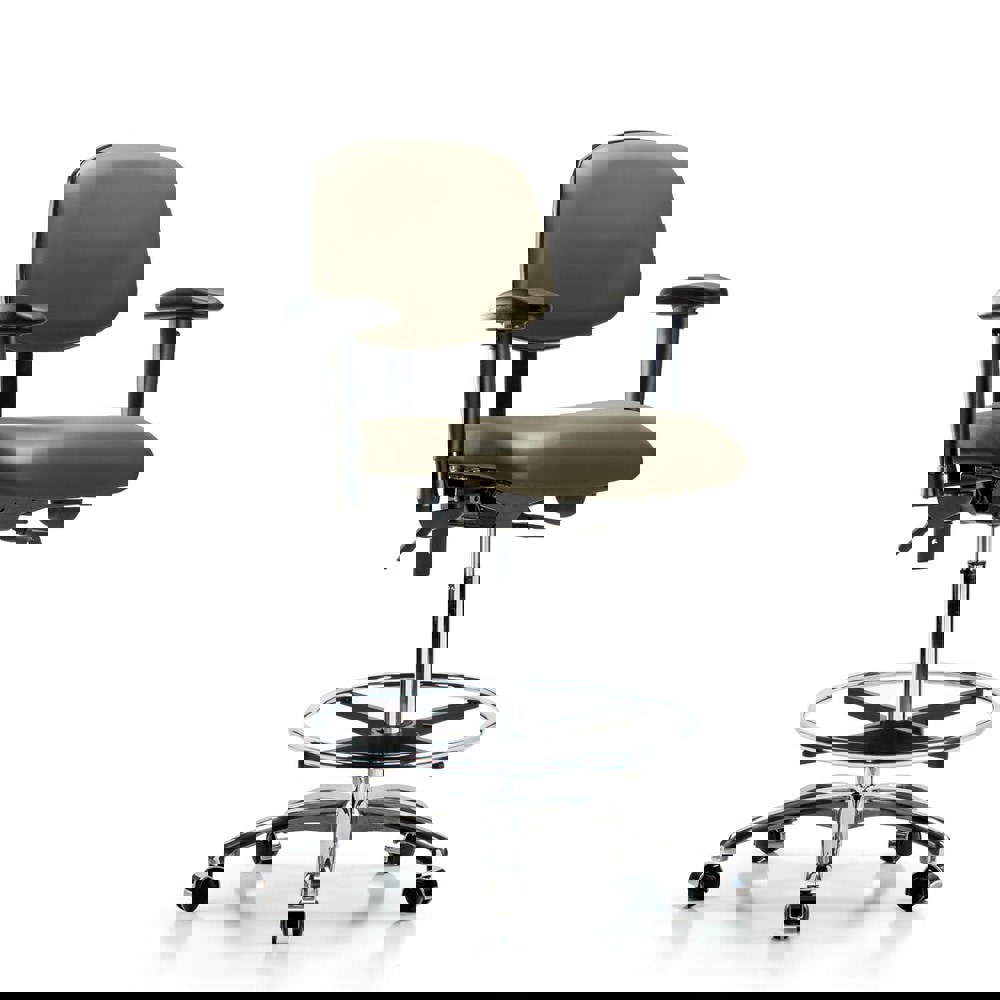 Task Chair: Vinyl, Taupe