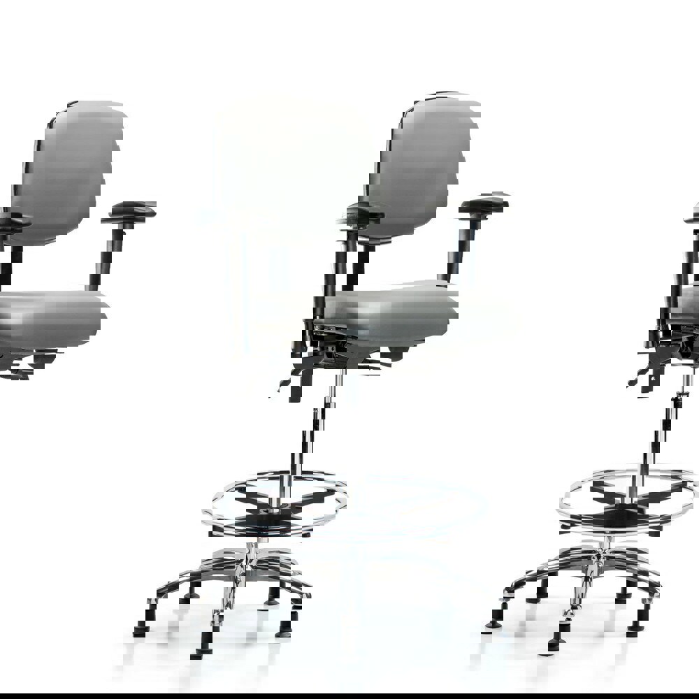 Task Chair: Vinyl, Sterling