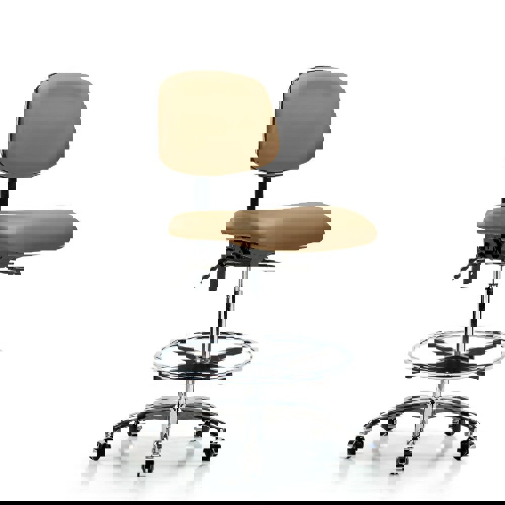 Task Chair: Vinyl, Taupe