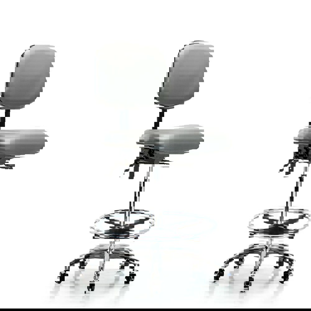 Task Chair: Vinyl, Sterling