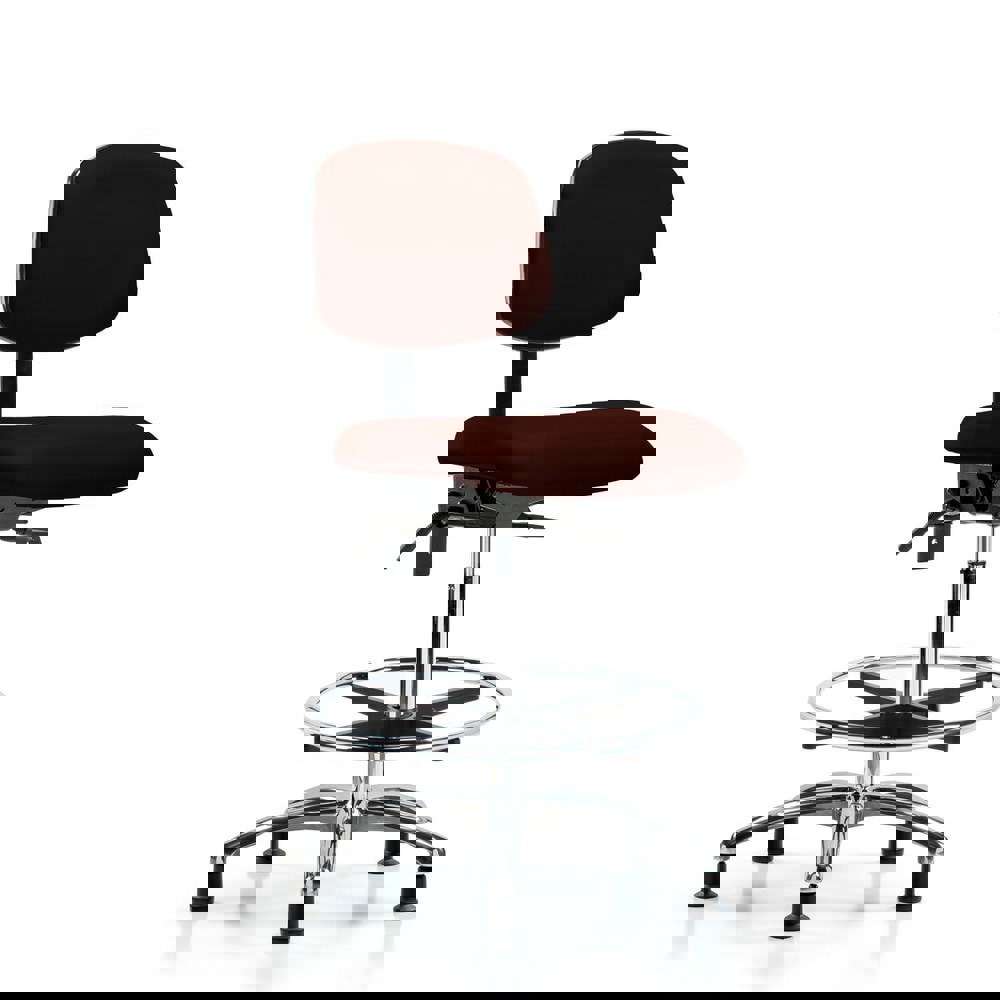 Task Chair: Vinyl, Burgundy