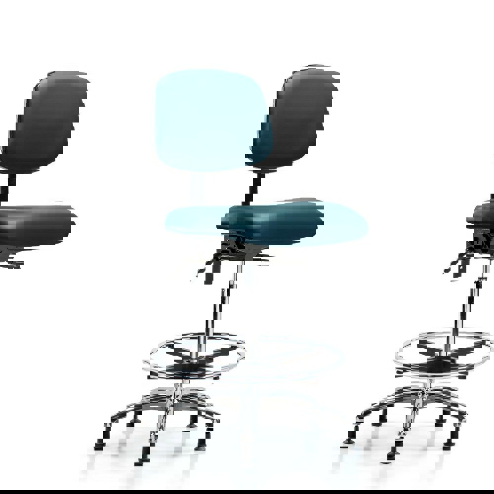 Task Chair: Vinyl, Marine Blue