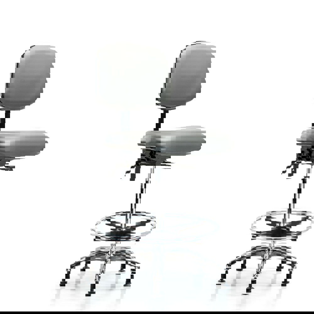 Task Chair: Vinyl, Sterling