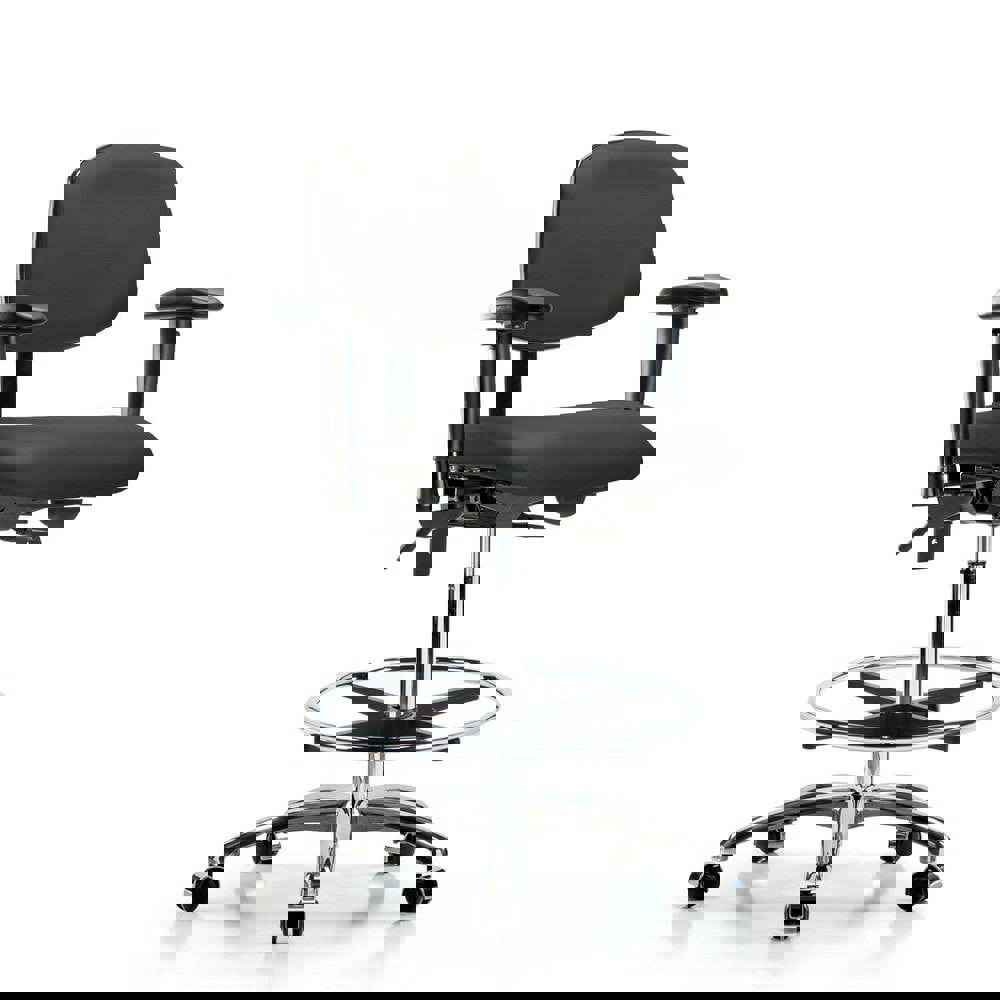 Task Chair: Vinyl, Charcoal