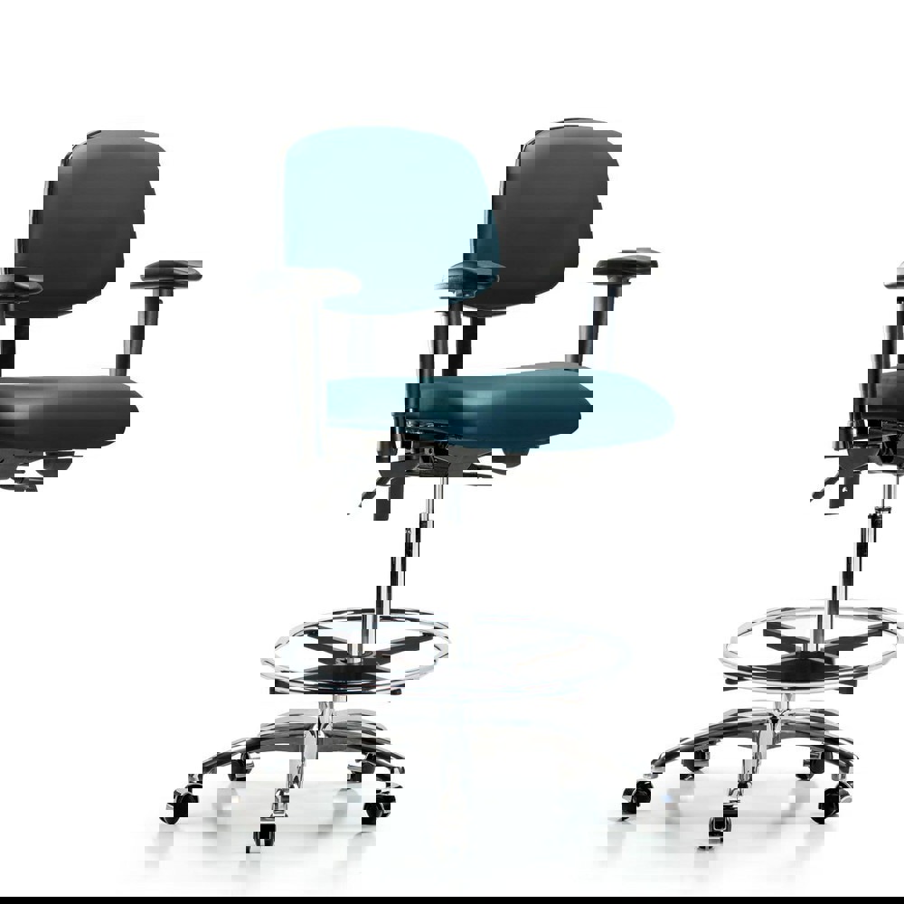 Task Chair: Vinyl, Marine Blue