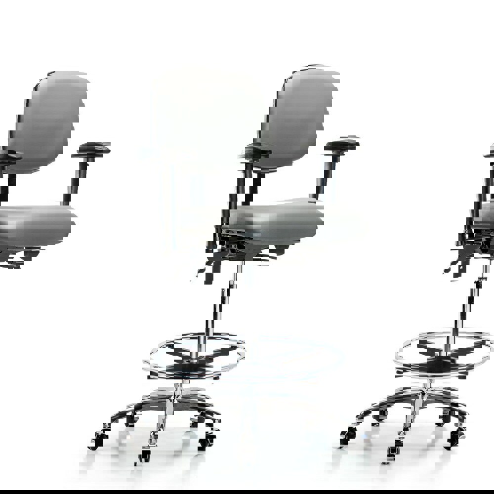 Task Chair: Vinyl, Sterling