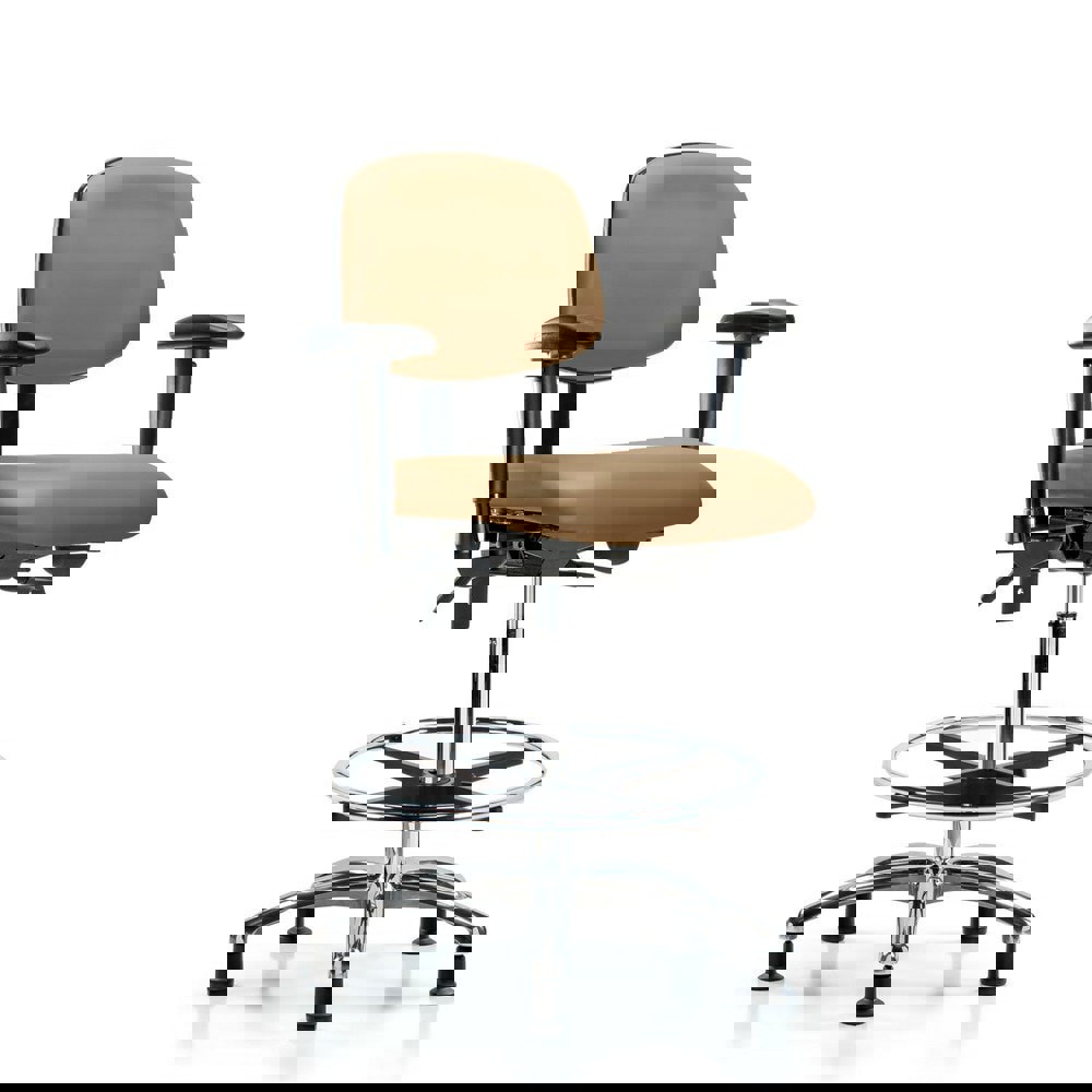 Task Chair: Vinyl, Taupe