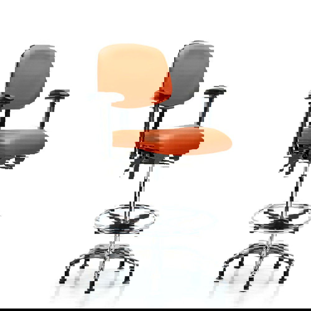 Task Chair: Vinyl, Orange Kist