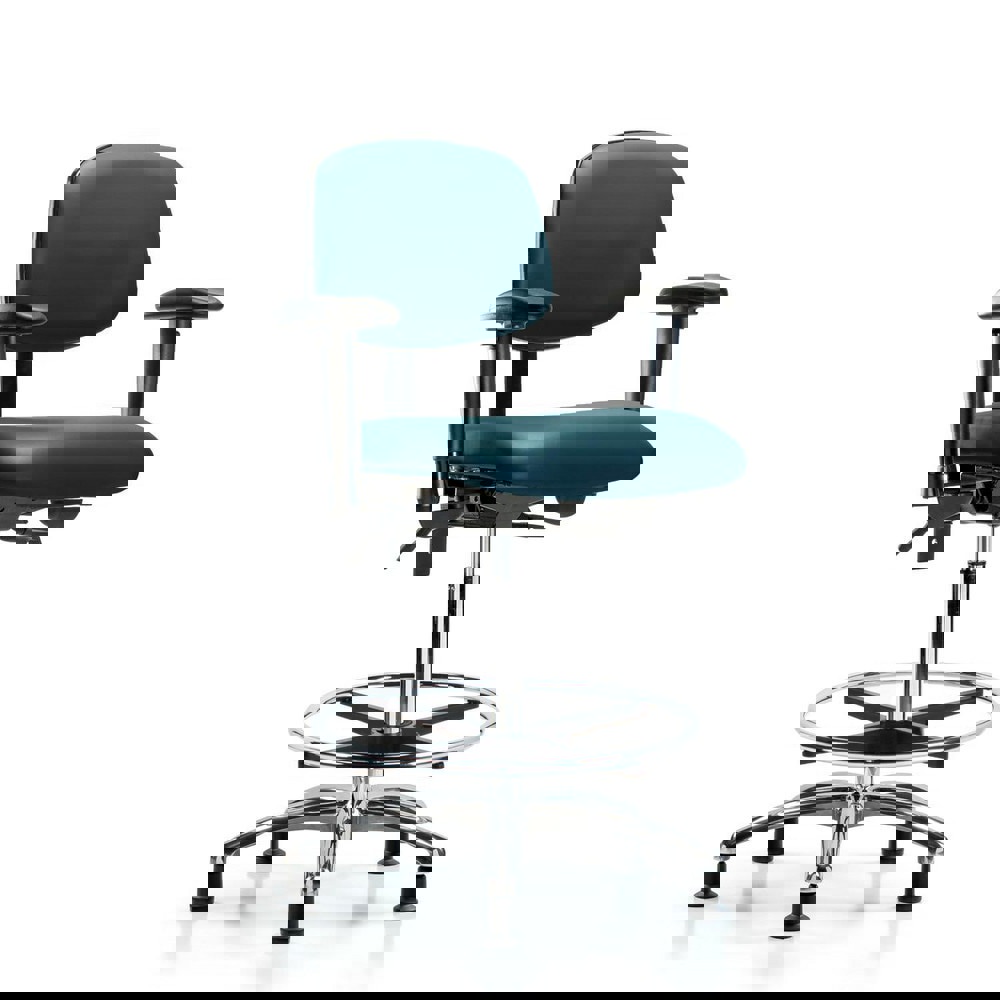 Task Chair: Vinyl, Marine Blue