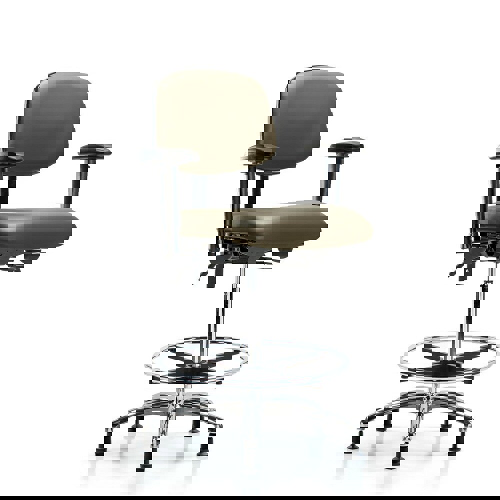 Task Chair: Vinyl, Taupe