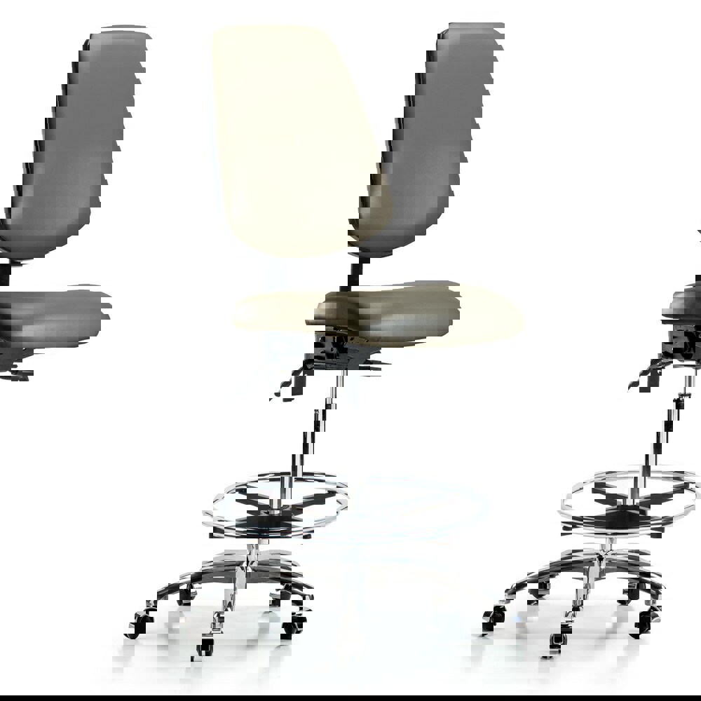 Task Chair: Vinyl, Taupe