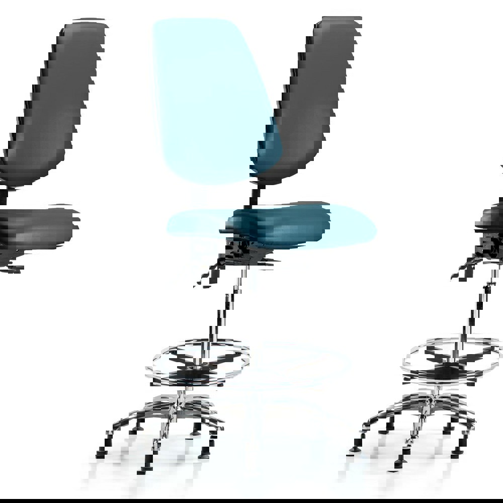 Task Chair: Vinyl, Marine Blue