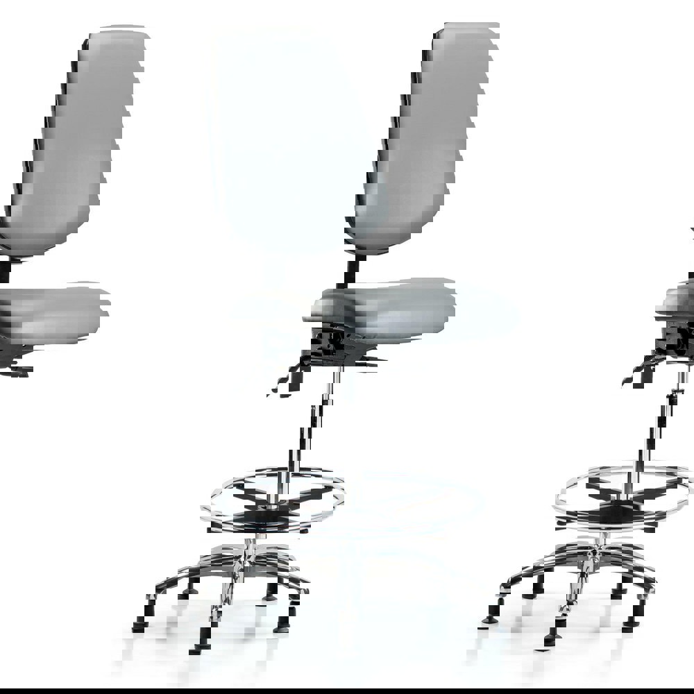 Task Chair: Vinyl, Sterling