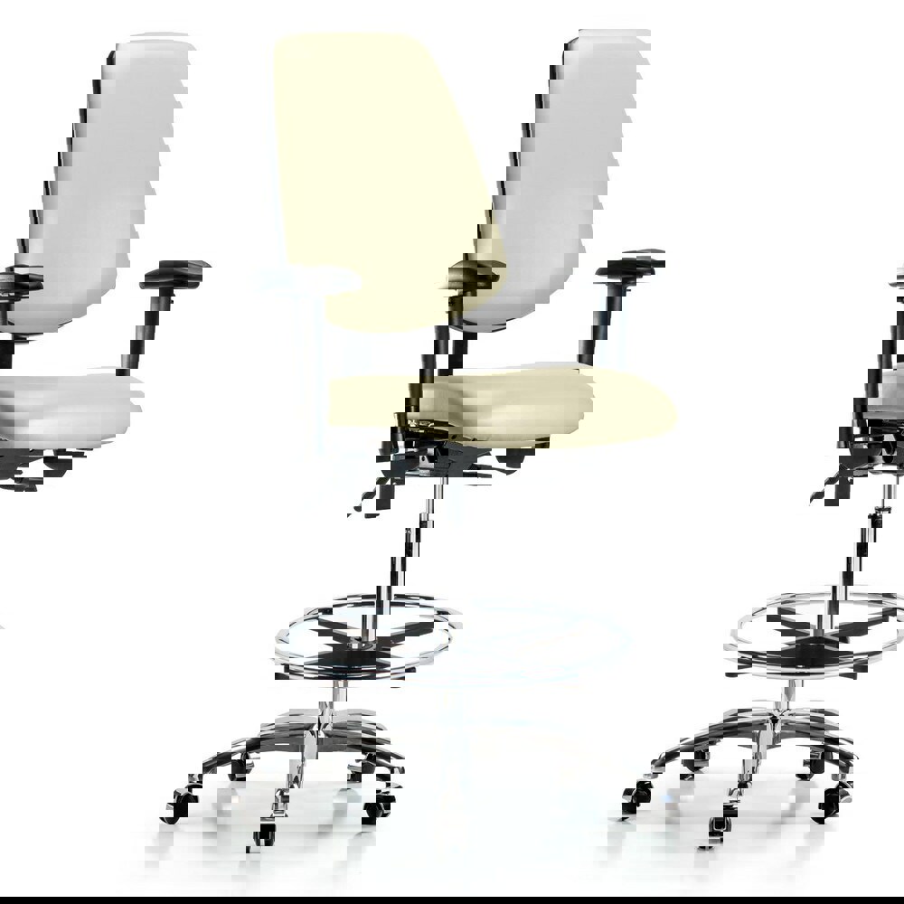 Task Chair: Vinyl, Adobe White