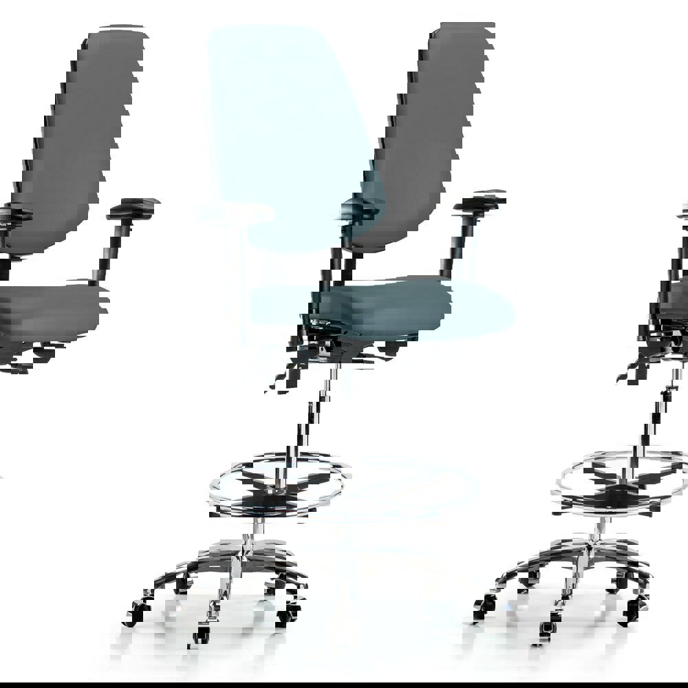 Task Chair: Vinyl, Colonial Blue