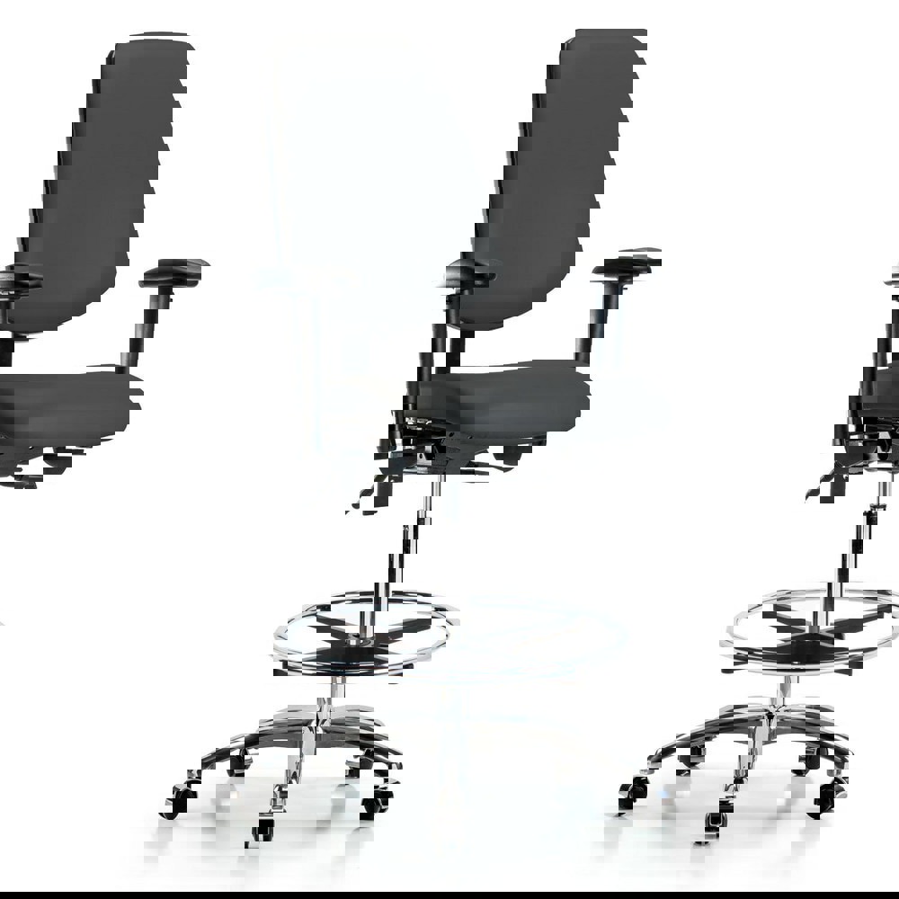 Task Chair: Vinyl, Charcoal