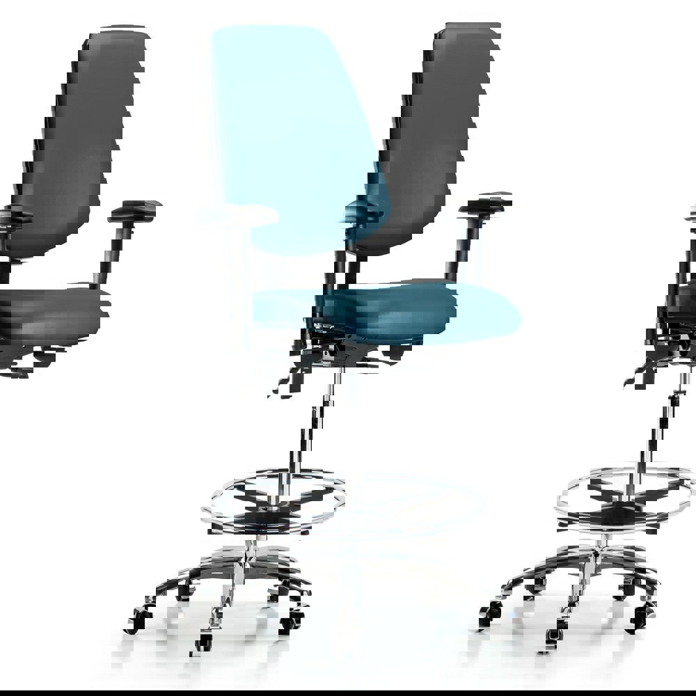 Task Chair: Vinyl, Marine Blue