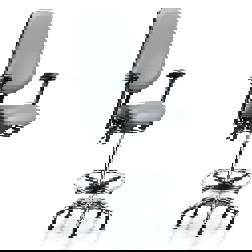 Task Chair: Vinyl, Sterling