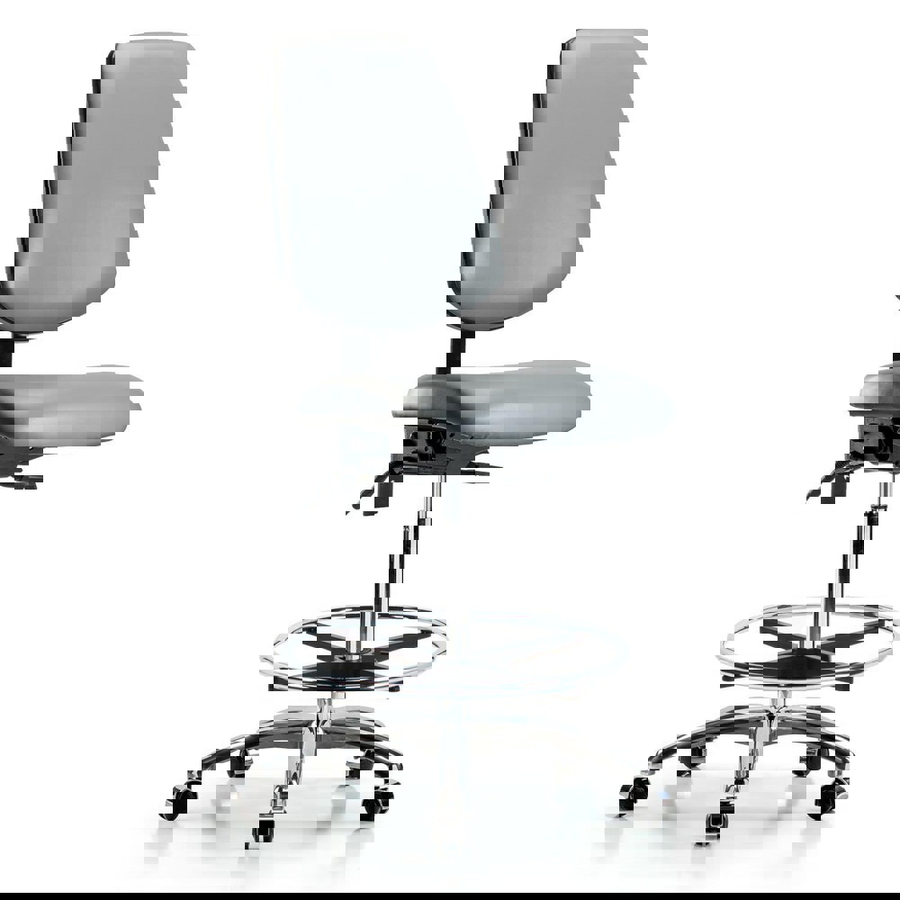 Task Chair: Vinyl, Sterling