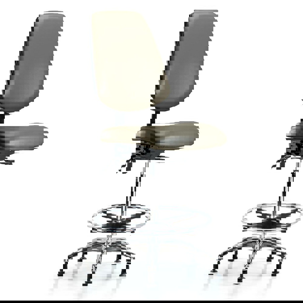 Task Chair: Vinyl, Taupe