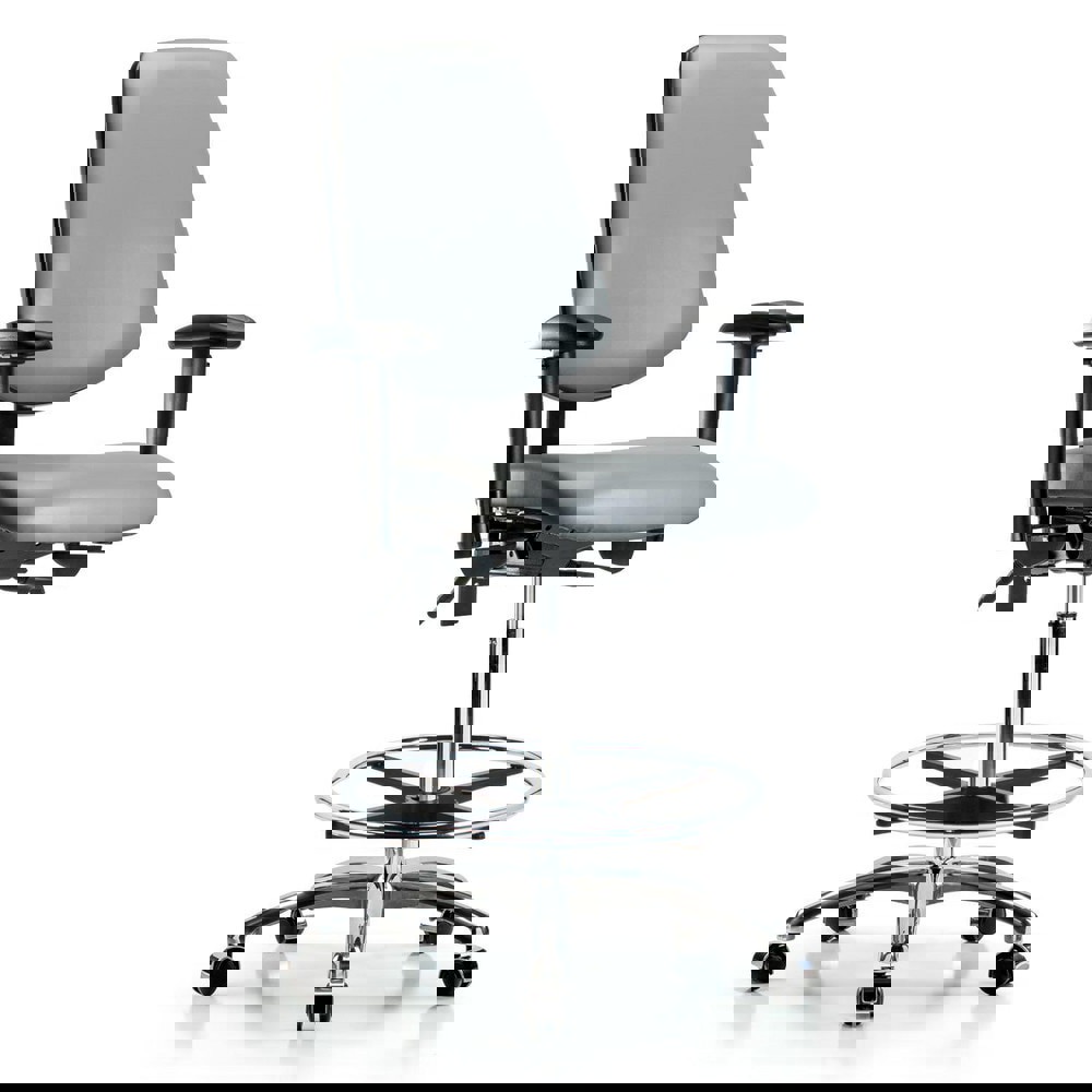 Task Chair: Vinyl, Sterling