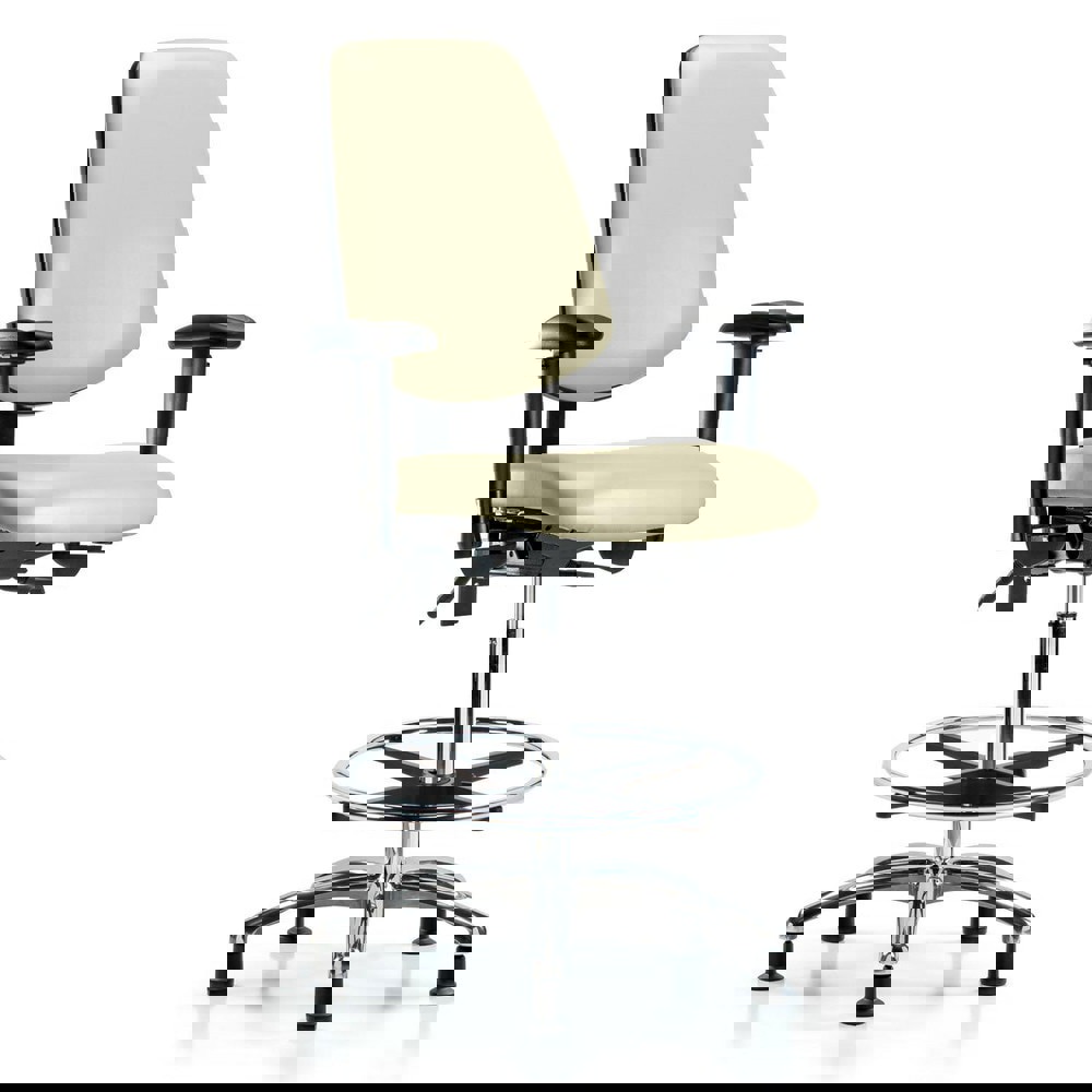 Task Chair: Vinyl, Adobe White