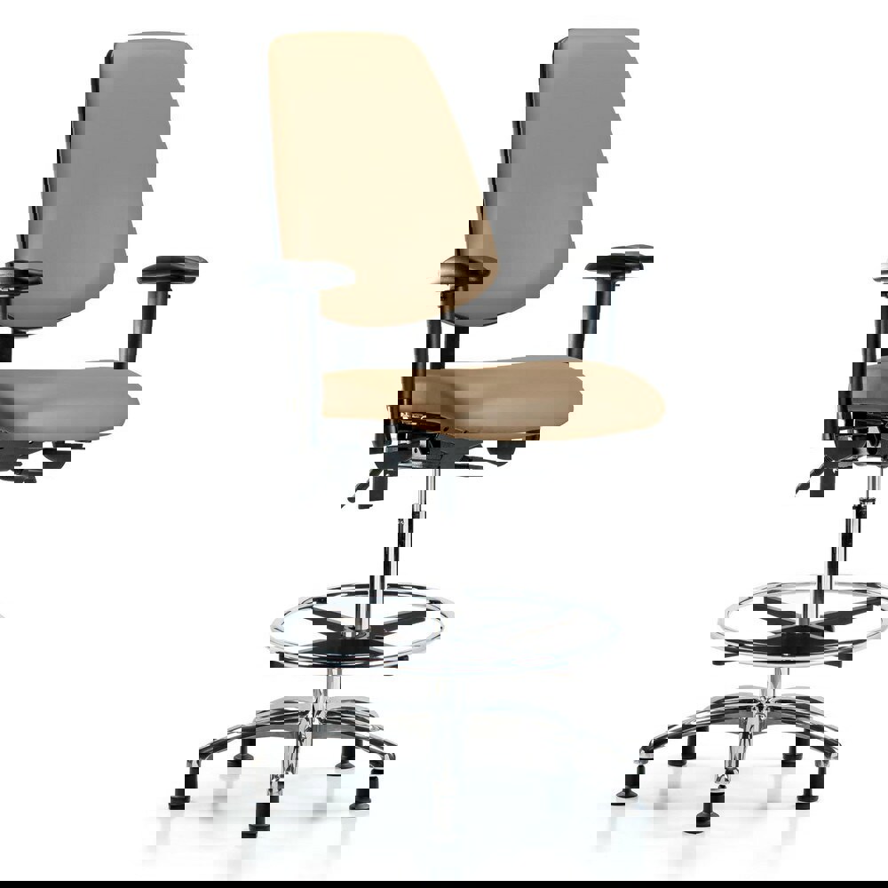 Task Chair: Vinyl, Taupe