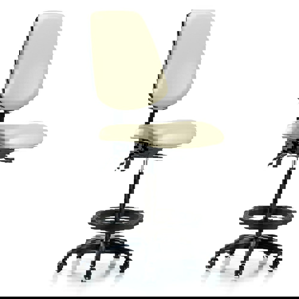 Task Chair: Vinyl, Adobe White