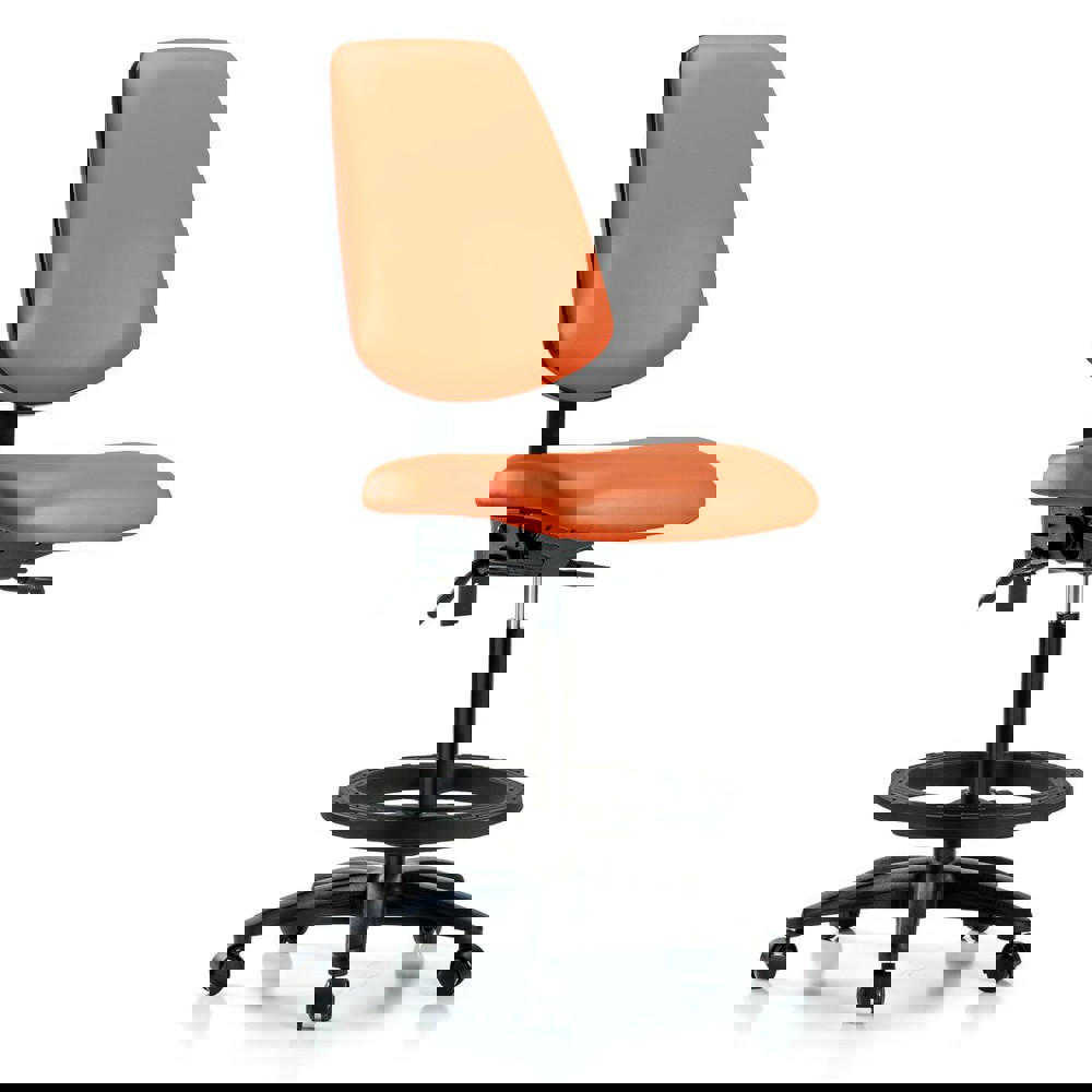 Task Chair: Vinyl, Orange Kist