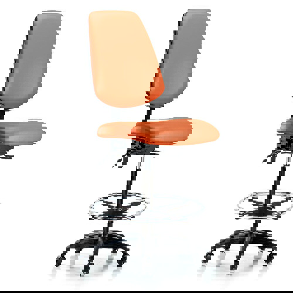 Task Chair: Vinyl, Orange Kist