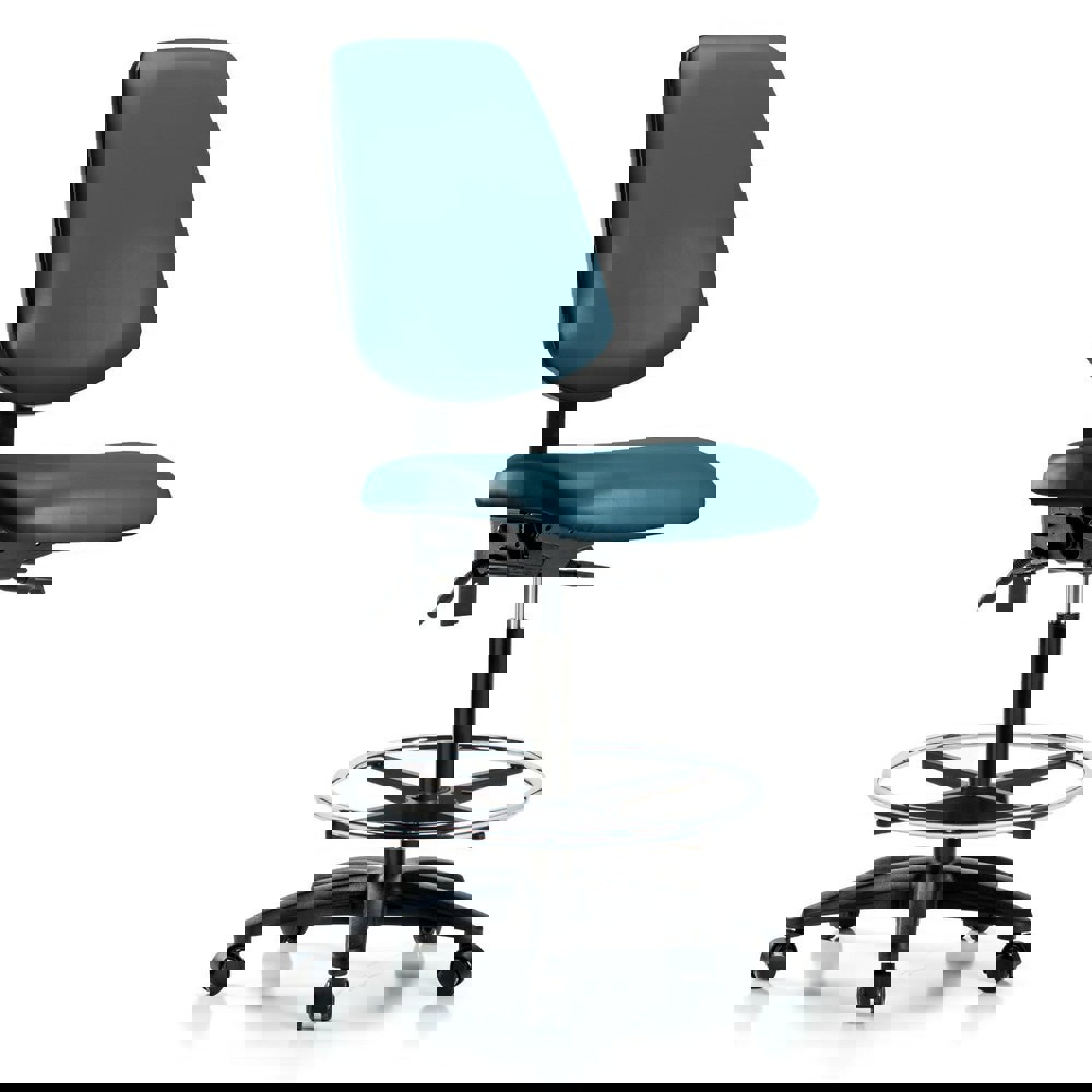 Task Chair: Vinyl, Marine Blue