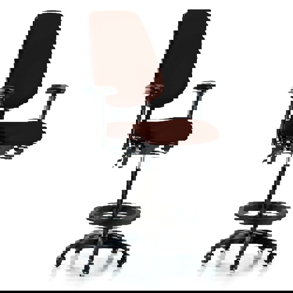 Task Chair: Vinyl, Burgundy