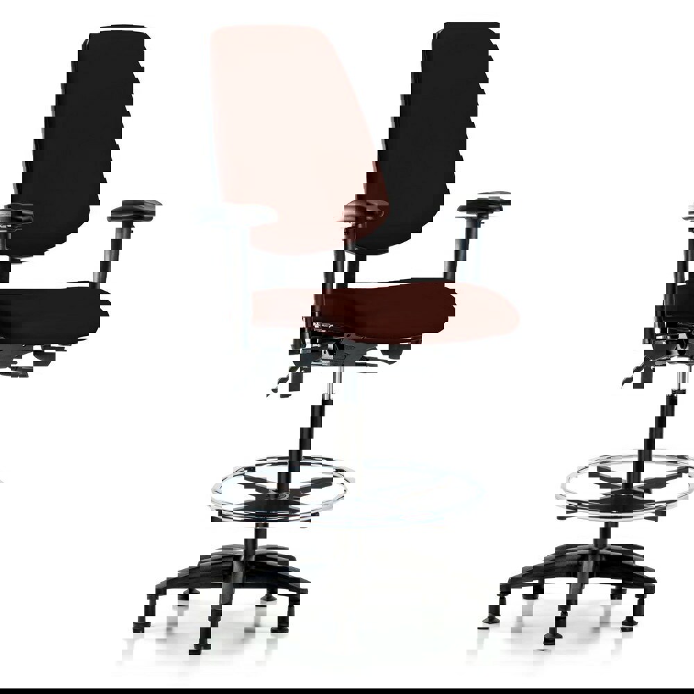 Task Chair: Vinyl, Burgundy