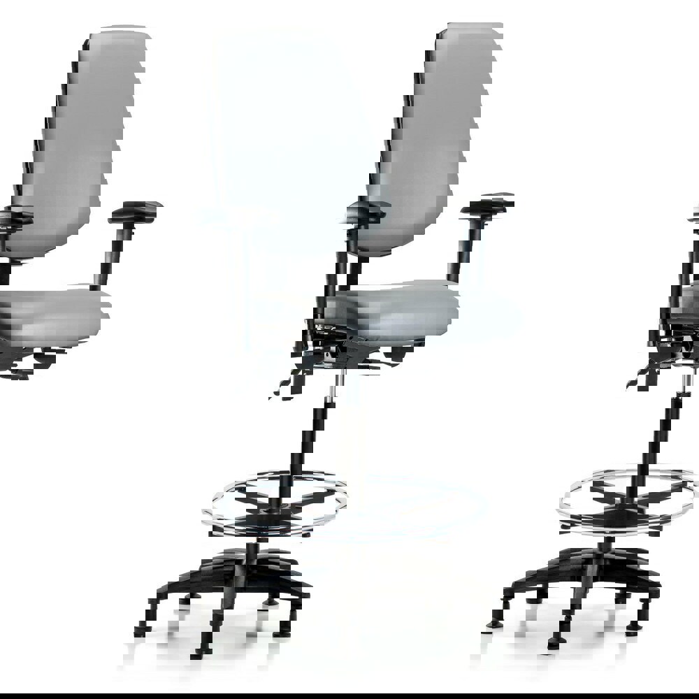 Task Chair: Vinyl, Sterling