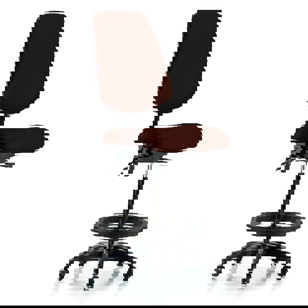 Task Chair: Vinyl, Burgundy