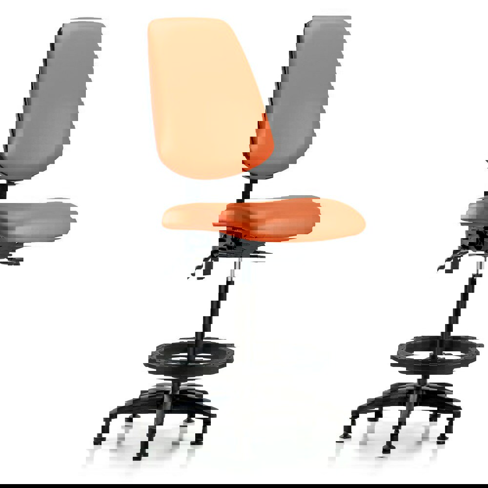 Task Chair: Vinyl, Orange Kist