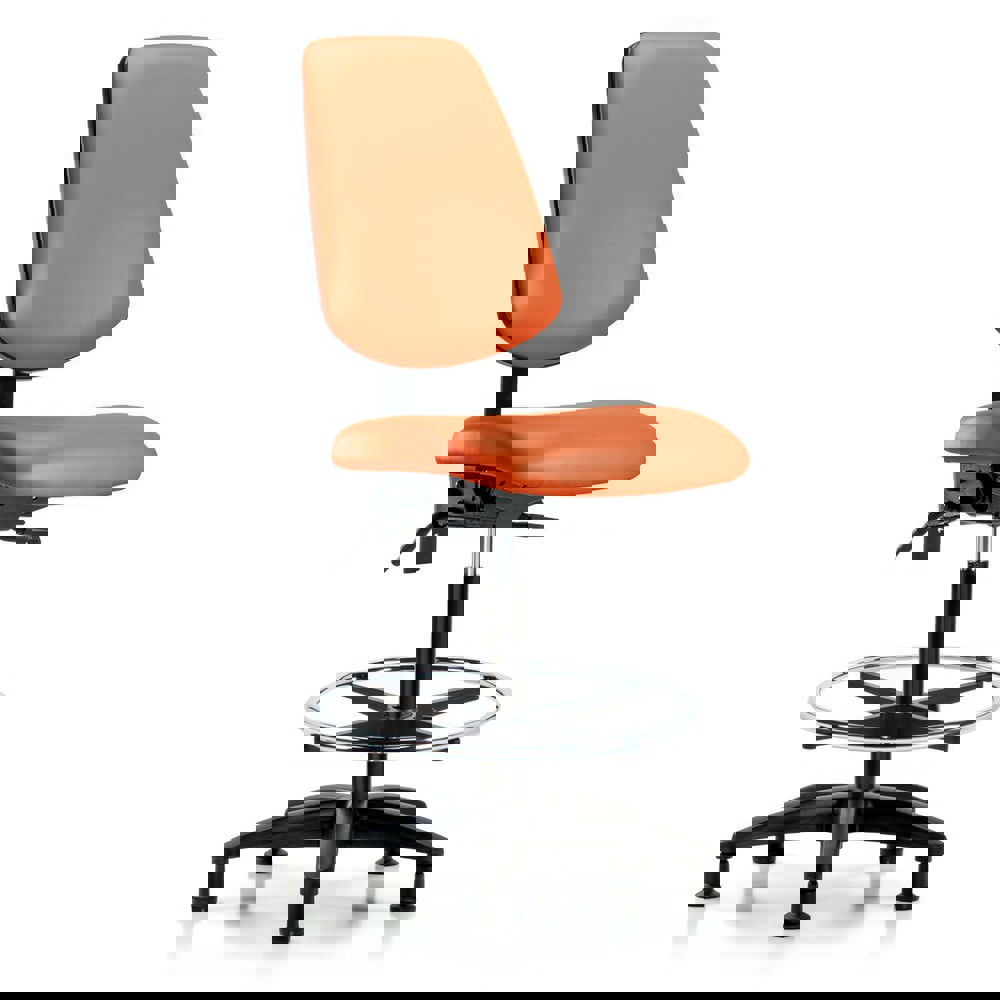 Task Chair: Vinyl, Orange Kist