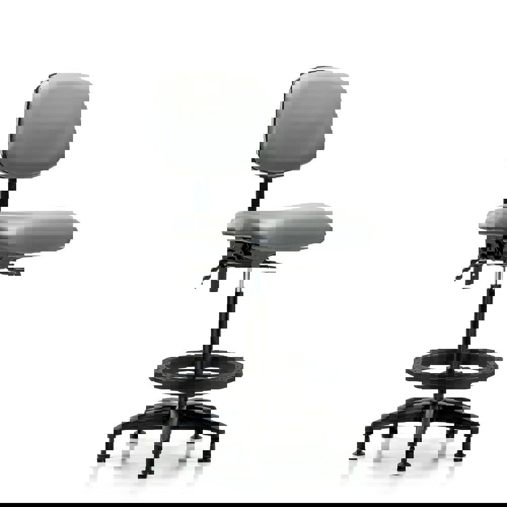 Task Chair: Vinyl, Sterling