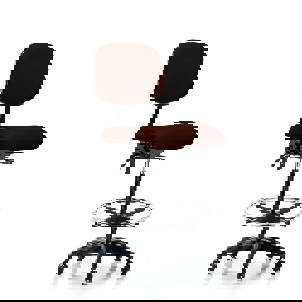 Task Chair: Vinyl, Burgundy