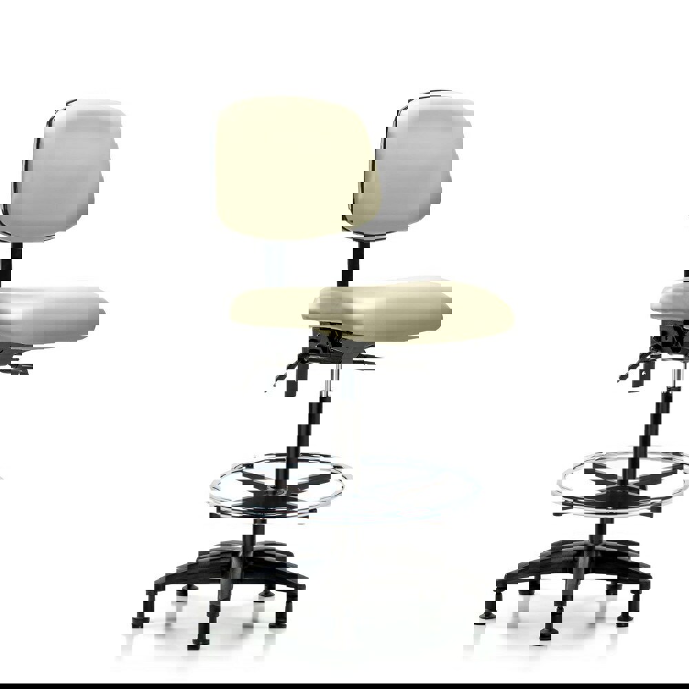 Task Chair: Vinyl, Adobe White