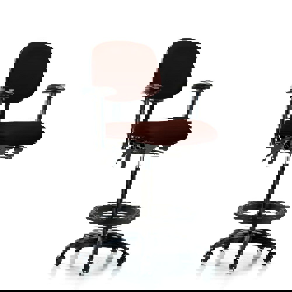 Task Chair: Vinyl, Burgundy