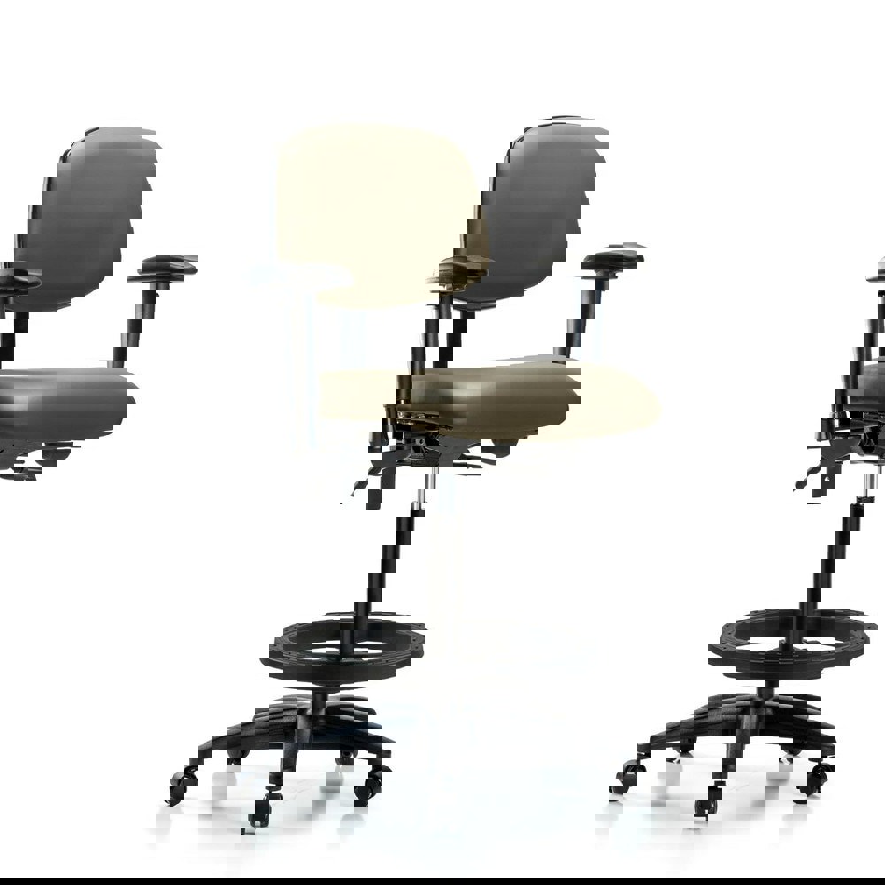 Task Chair: Vinyl, Taupe