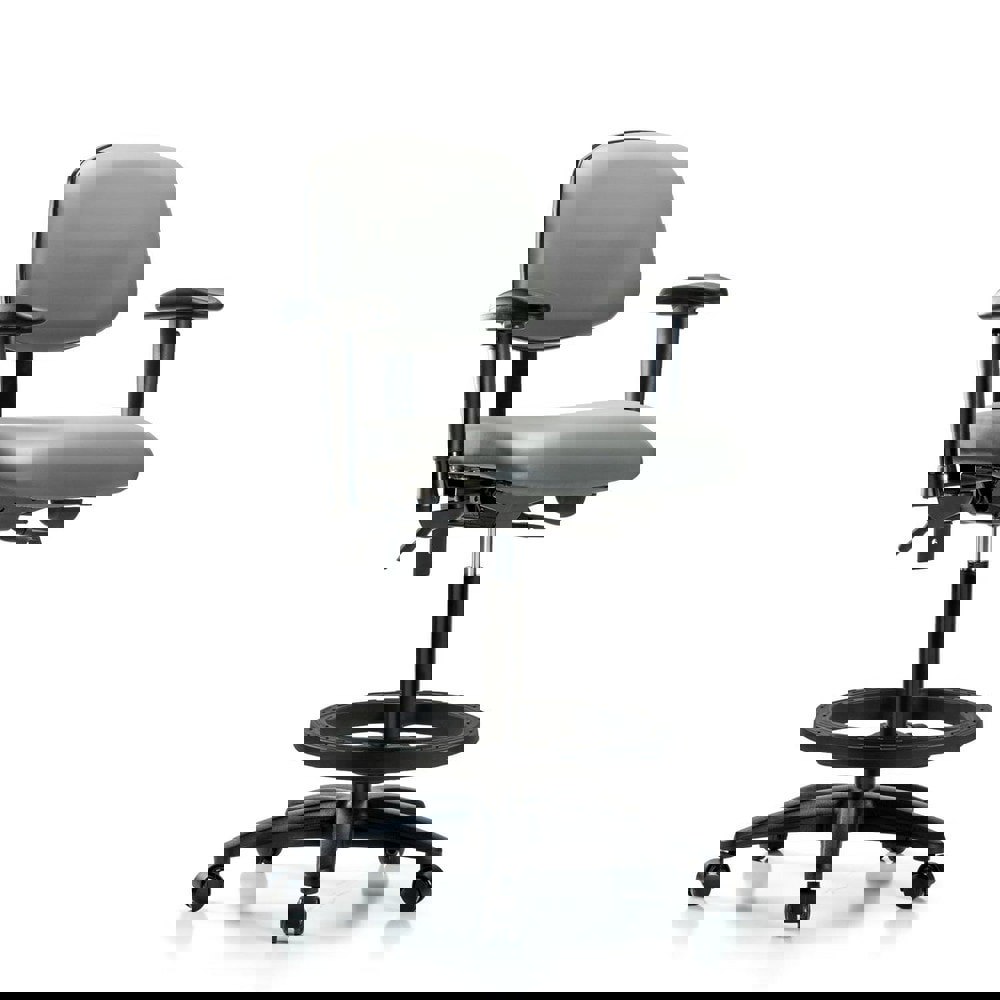 Task Chair: Vinyl, Sterling